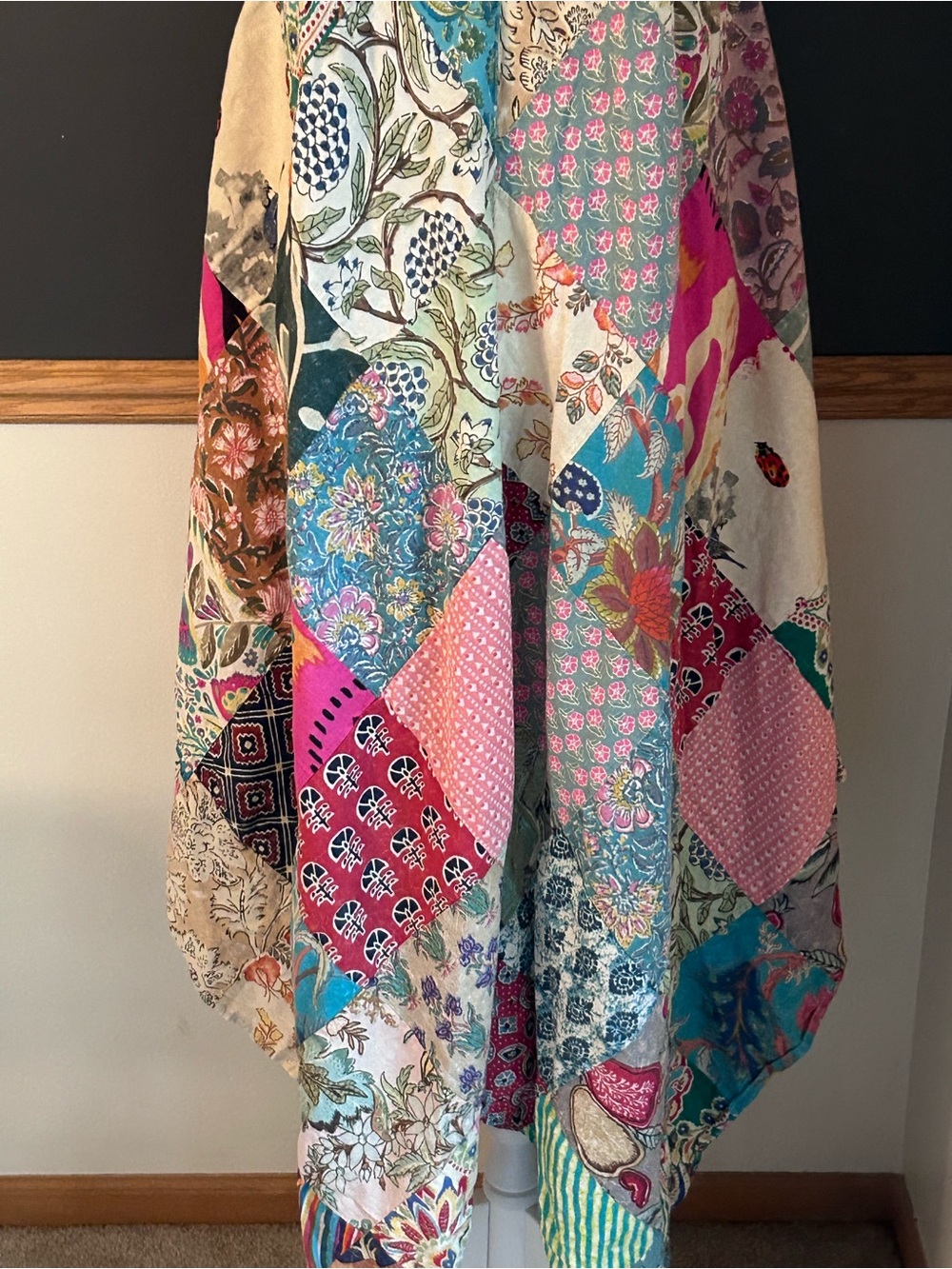 Earthbound Trading Company Fairy Assorted Patchwork Dress Sz XL Sleeveless Multi - Picture 9 of 11